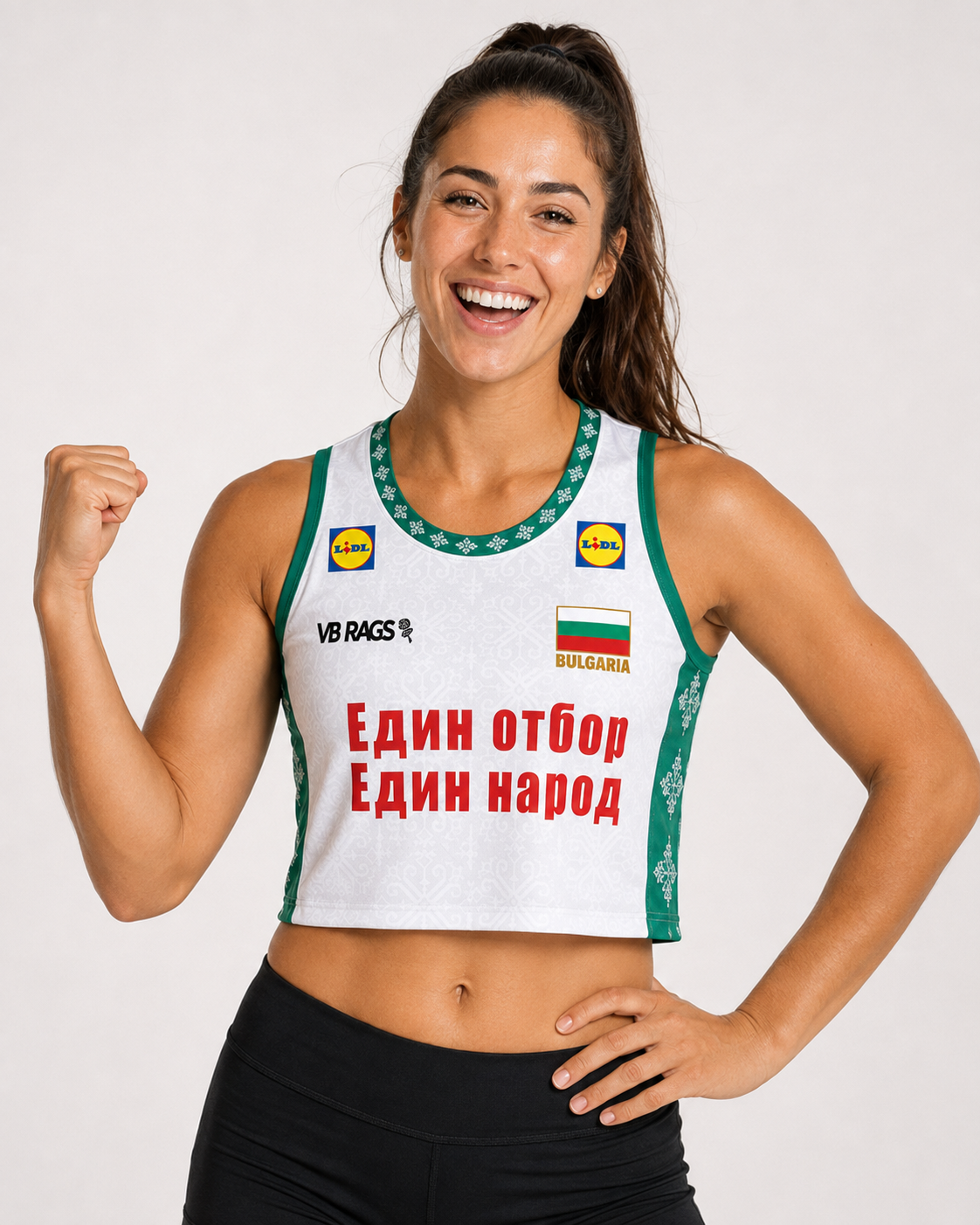 ONE TEAM ONE NATION WOMEN'S CROPPED TANK