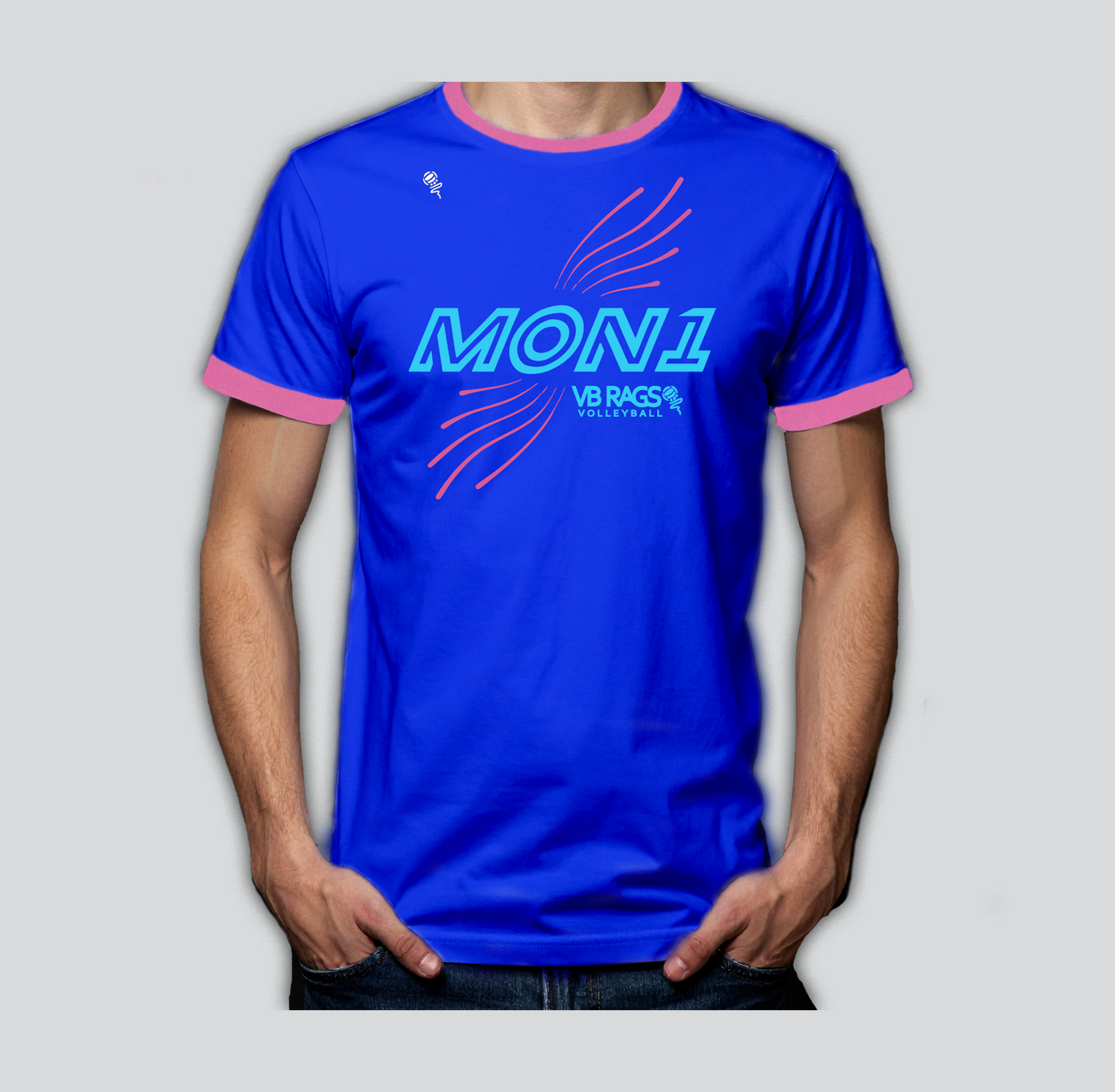 MON1 PRO Signature Ringer Tee | Blue