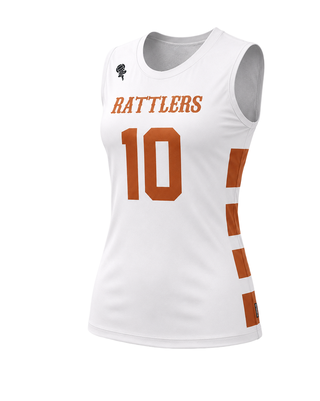 CC RATTLERS SLEEVELESS GAME JERSEY - WHITE [SLEEVES SOLD SEPARATELY]