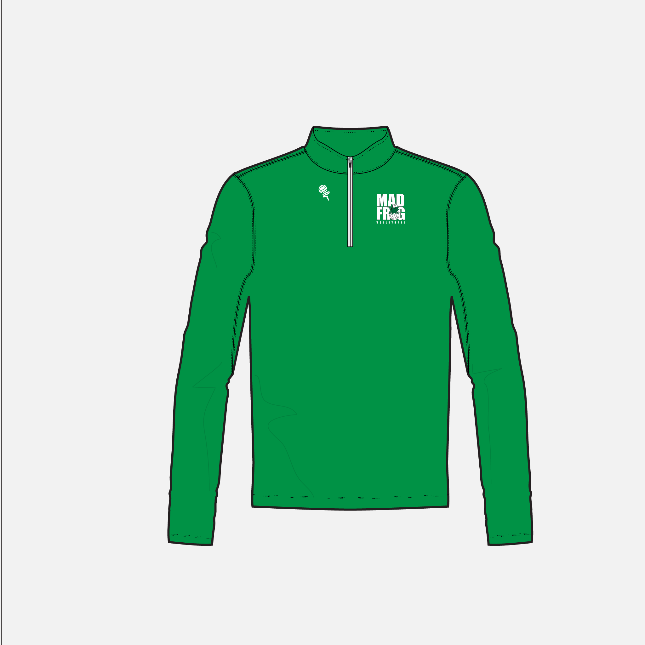 MADFROG COACH ACE 1/4 ZIP MESH PULL OVER