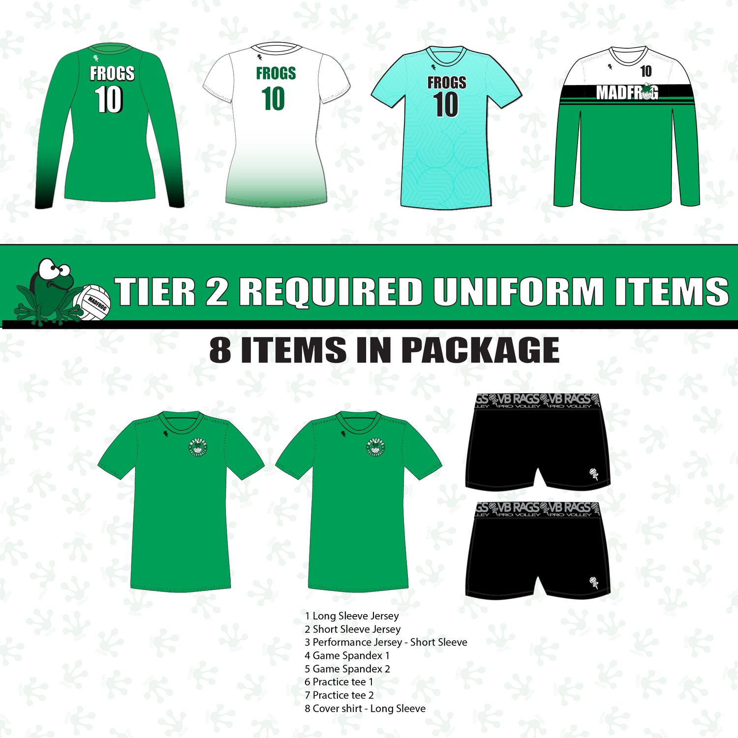 MADFROG GIRLS 2025-2026 TIER 2 UNIFORM PACKAGE