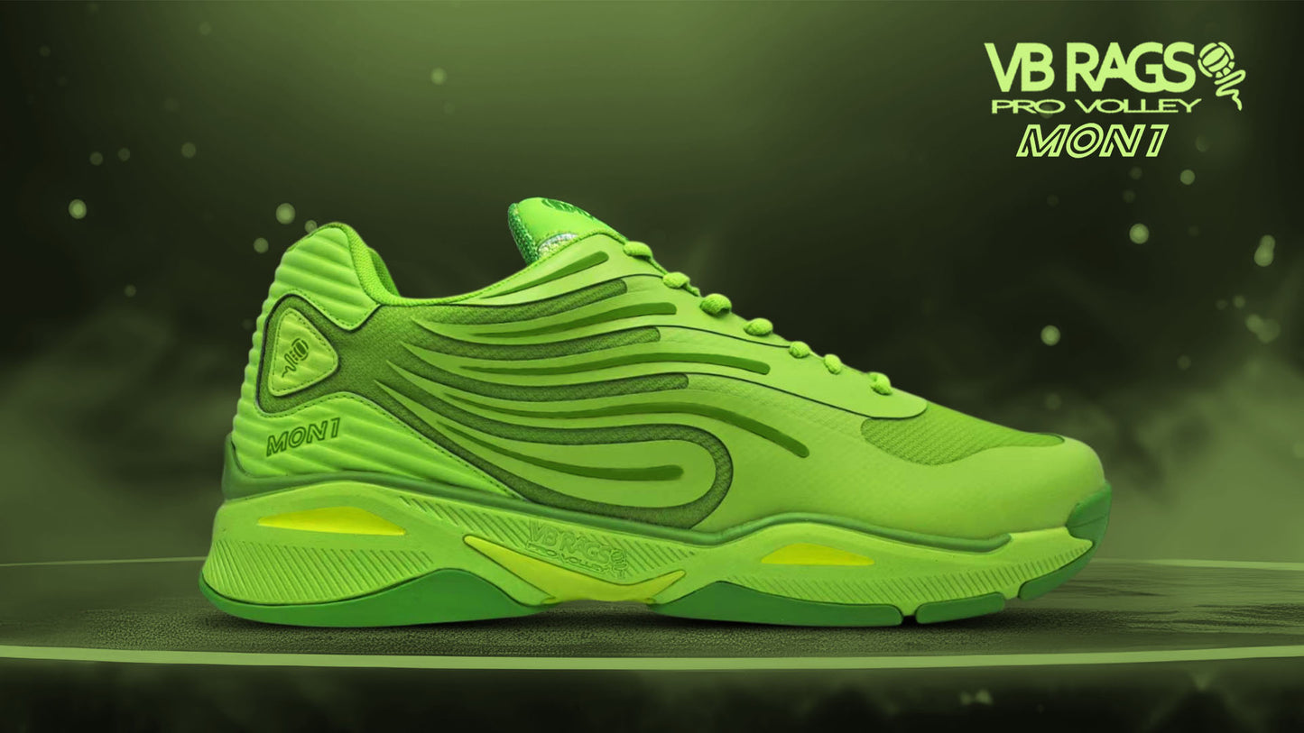 VB RAGS Mon1 Volleyball Court Shoe | Neon Green