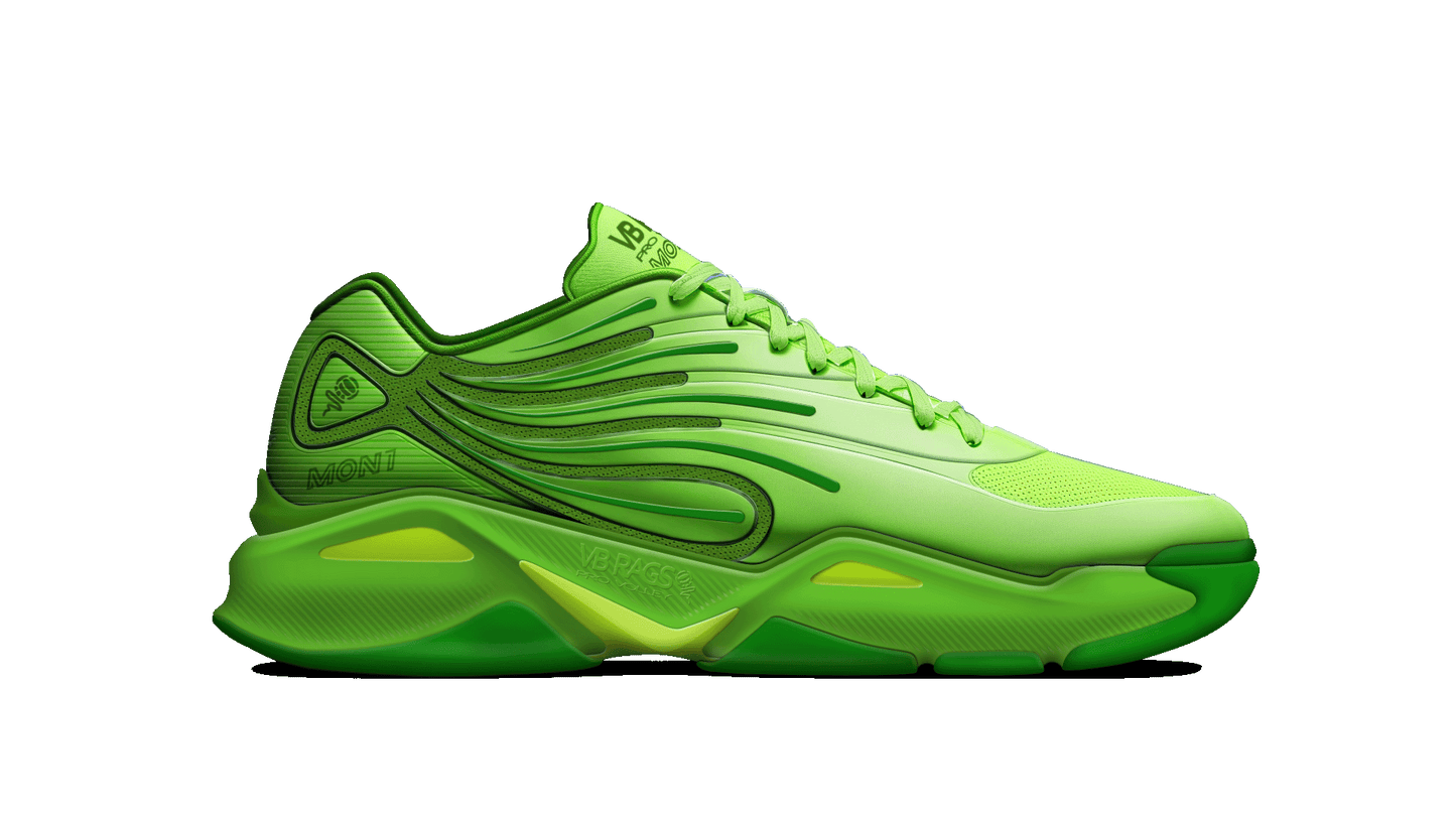 VB RAGS Mon1 Volleyball Court Shoe | Neon Green