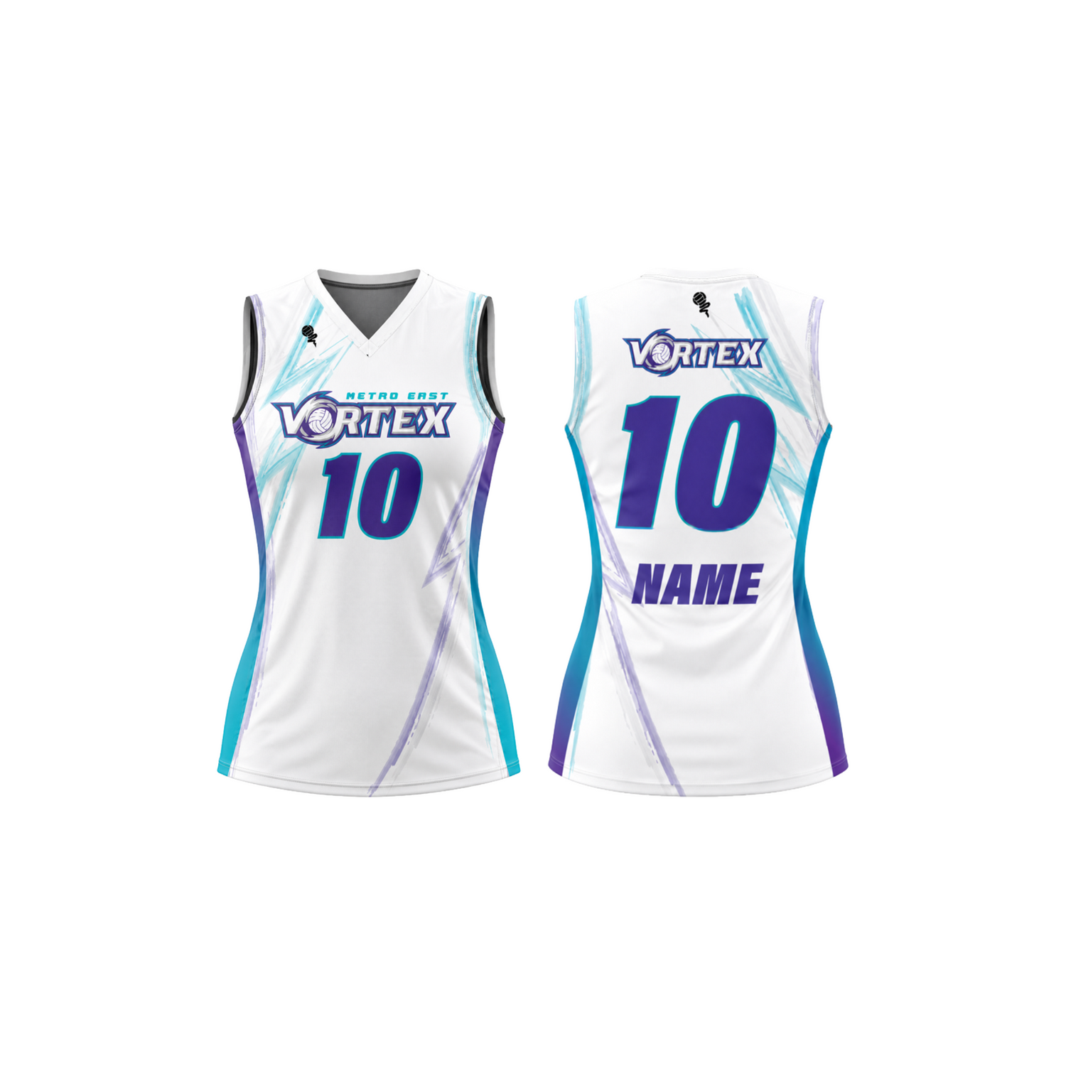METRO EAST VORTEX SLEEVELESS GAME JERSEY - WHITE