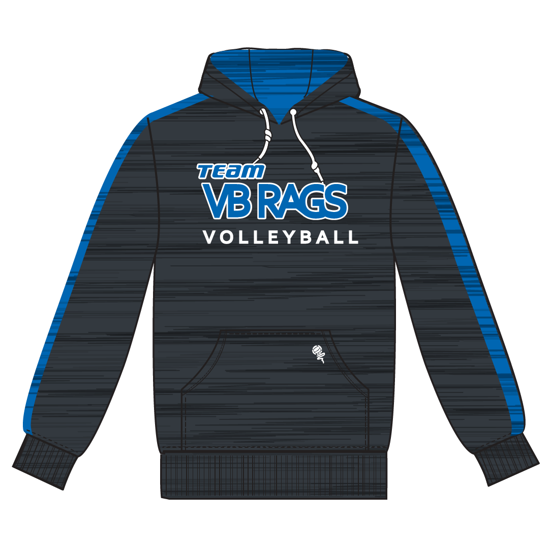 TEAM VB RAGS Charcoal & Blue Streaks Hoodie