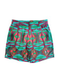 ROOTS VOLLEY SHORTS - Green/Brown