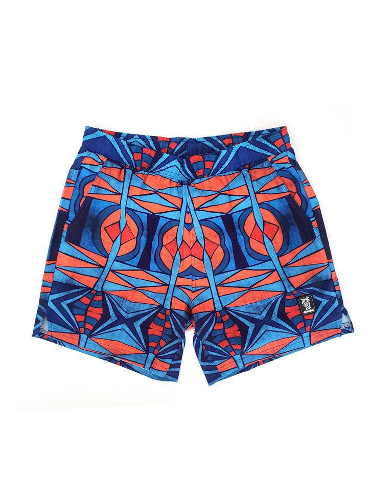 ROOTS VOLLEY SHORTS - Royal/Orange